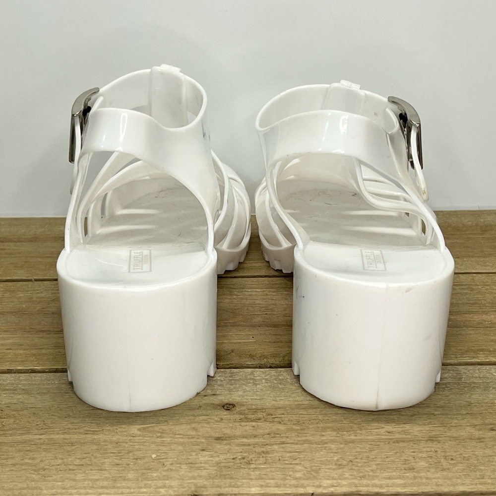 White rubber fisherman sandals - Picture 5 of 7